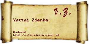 Vattai Zdenka névjegykártya